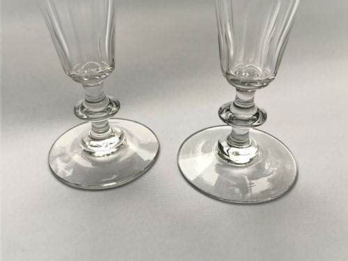fig 1. An elegant pair of cut glass champagne flutes