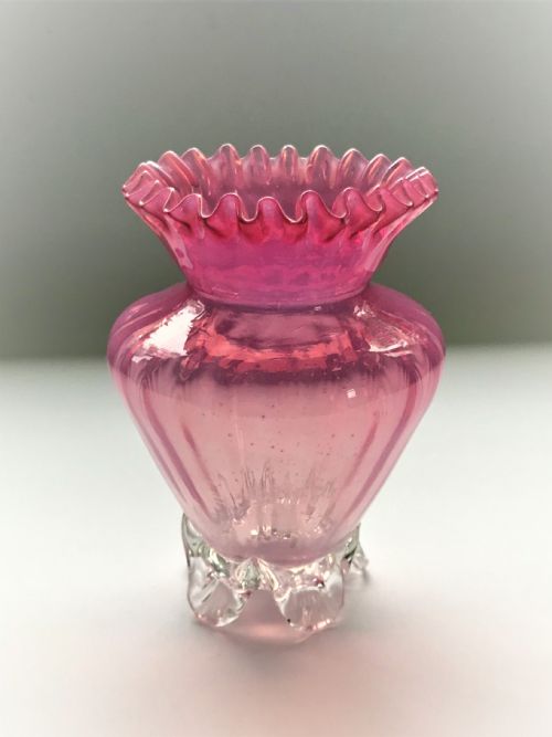 A Lovely Victorian Vaseline Glass Posy Vase