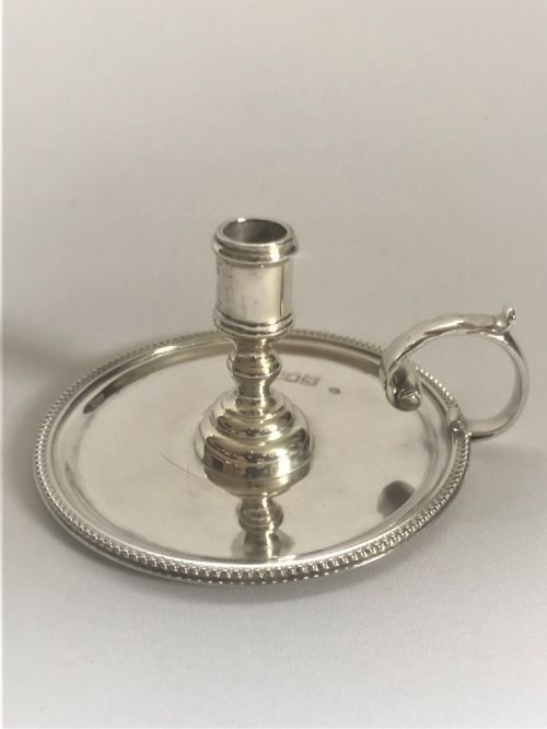A Late Victorian Small Silver Chamber Stick