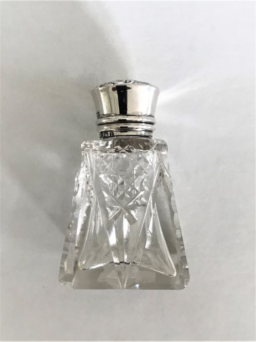 fig 1. A charming Edwardian silver mounted scent bottle