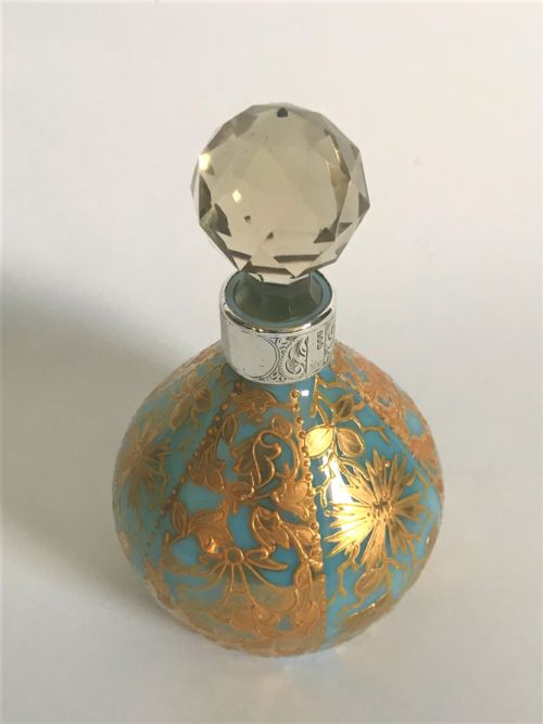 fig 1. A lovely Victorian silver mounted cologne bottle