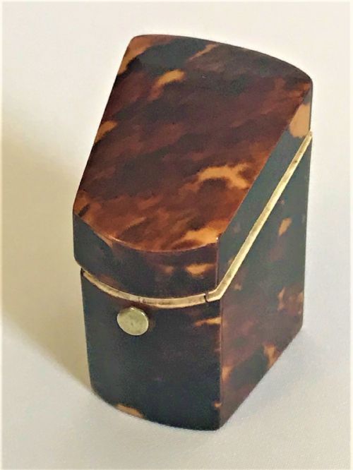 fig 1. A 19th Century tortoiseshell cased silver thimble