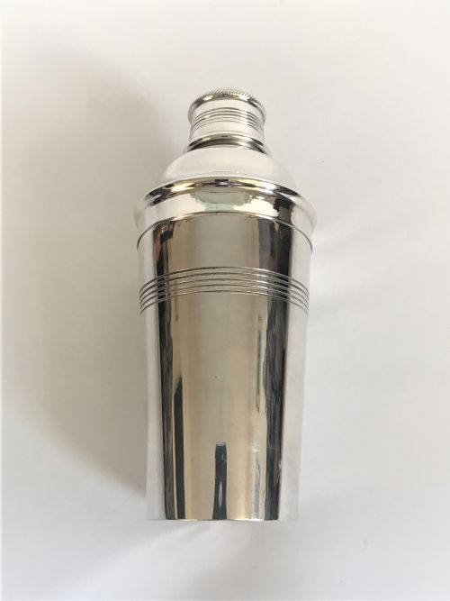 fig 1. A stylish Art Deco silver plated cocktail shaker