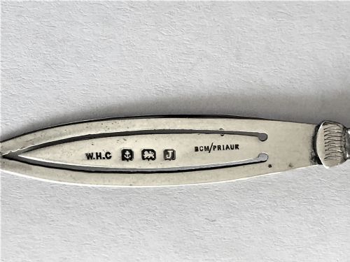 fig 1. A Rare Silver 'good luck' Silver Bookmark