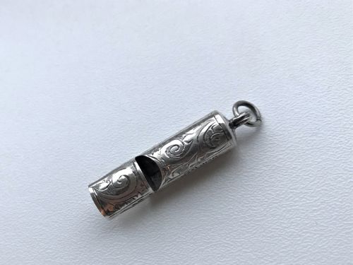 A Delightful Edwardian Silver Dog Whistle