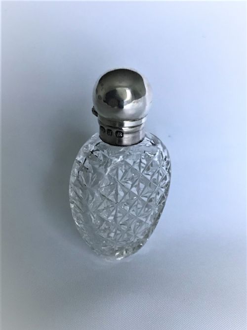 A Delightful Victorian Silver Mounted Scent Bottle
