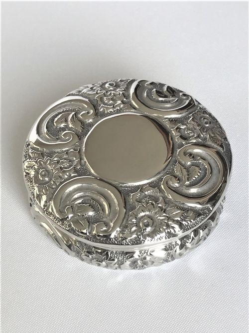A Large Late Victorian Silver Pill Box