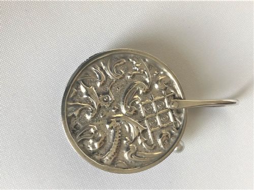 fig 1. A charming Edwardian silver 'wheel' pin cushion