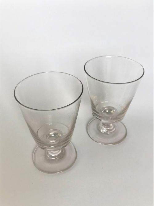 A Pair of Victorian Bucket Bowl Glass Rummers