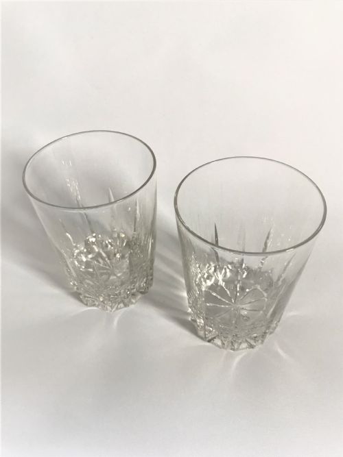 fig 1. A fine pair of mid Victorian cut Whisky tumblers