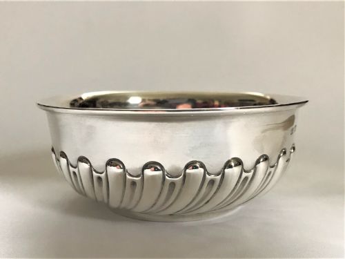 A Charming Victorian Half Fluted Silver Bowl