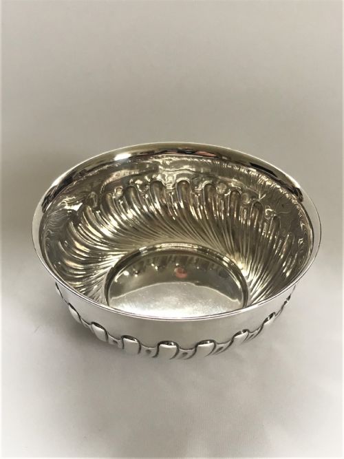fig 1. A charming Victorian half fluted silver bowl