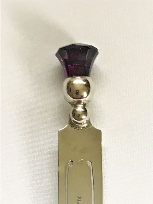 fig 1. An Edwardian amethyst thistle bookmark
