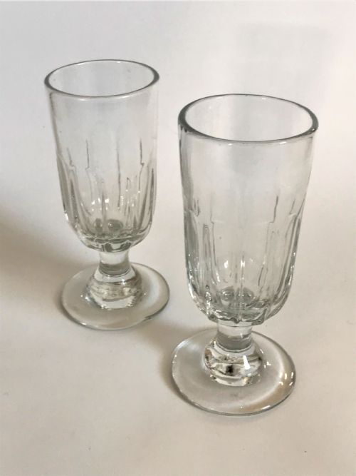 A Pair of Georgian Petal Molded Dwarf Ale Glasses