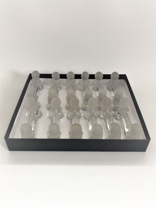 A Fabulous Set of 12 Baccarat Glass Knife Rests