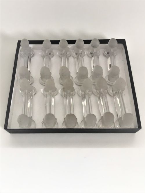 fig 1. A fabulous set of 12 Baccarat glass knife rests