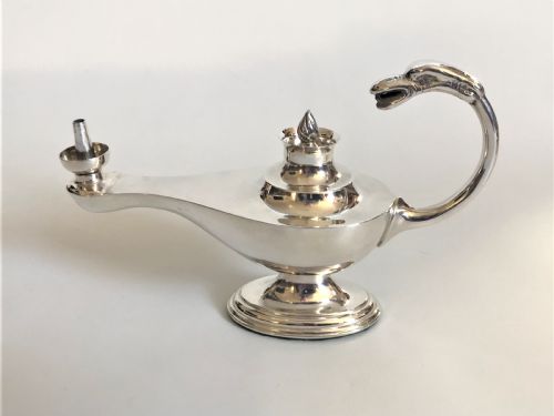 A Chester Silver Aladdins Lamp Table Lighter