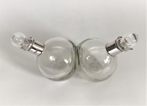 fig 1. A charming silver mounted oil & vinegar set