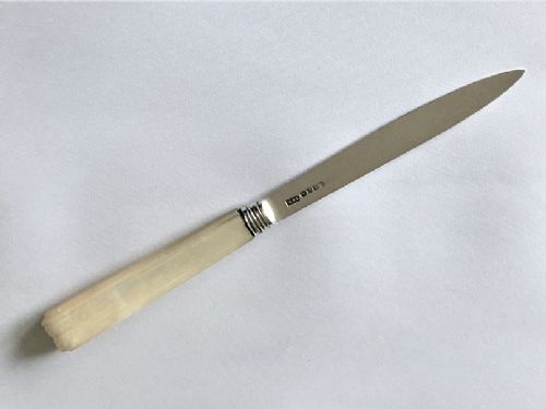 A Gorgeous Georgian Silver & Mother-of-pearl Letter Opener