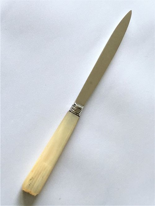fig 1. A gorgeous Georgian silver & mother-of-pearl letter opener