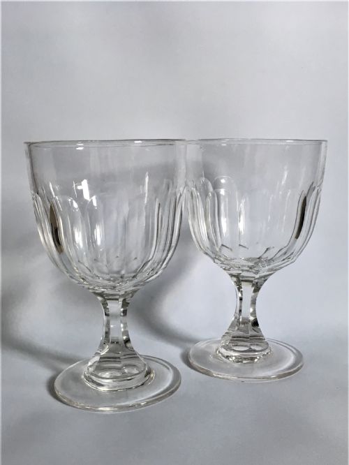 A Large Pair of Victorian Cut Glass Rummers