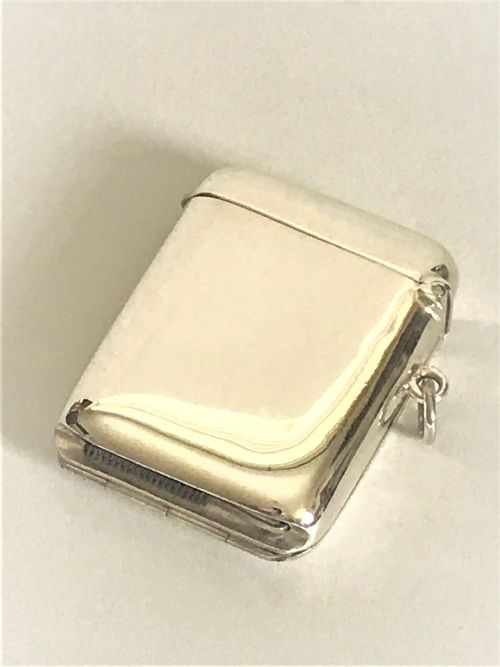 fig 1. A superb novelty Edwardian silver vesta with photo frame