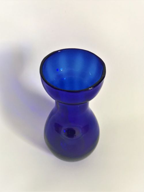 fig 1. A Bristol Blue Victorian glass hyacinth vase