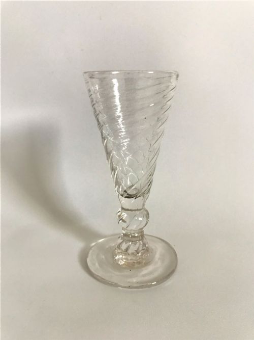 A Superb 18th Century Wrythen Ale Glass