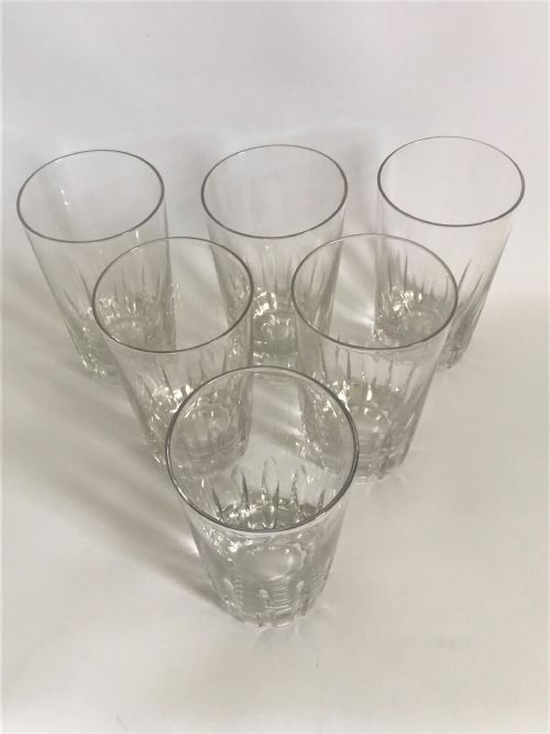 fig 1. A superb set of 6 Victorian cut glass water tumblers