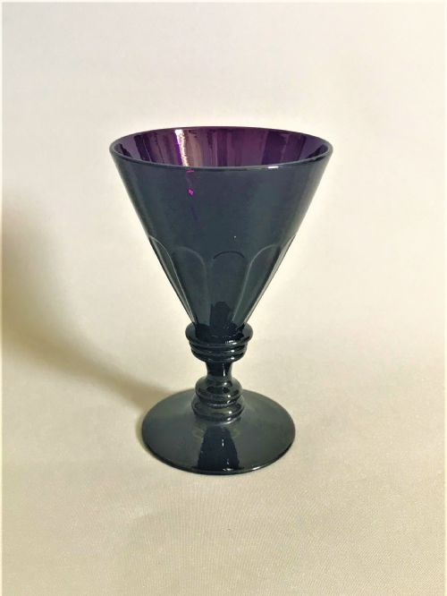 A Superb Georgian Amethyst Wine Flute