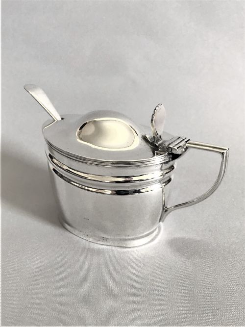 A Handsome Victorian Mustard Pot and Spoon