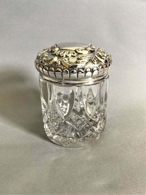 A Fabulous Victorian Silver Topped Vanity Jar