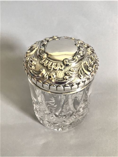 fig 1. A fabulous Victorian silver topped vanity jar