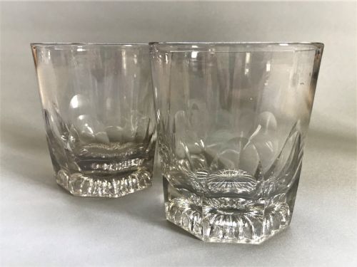 fig 1. A rare pair of Georgian cut glass Whisky tumblers