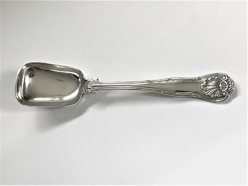 A Victorian Kings Husk Pattern Silver Sugar Spoon