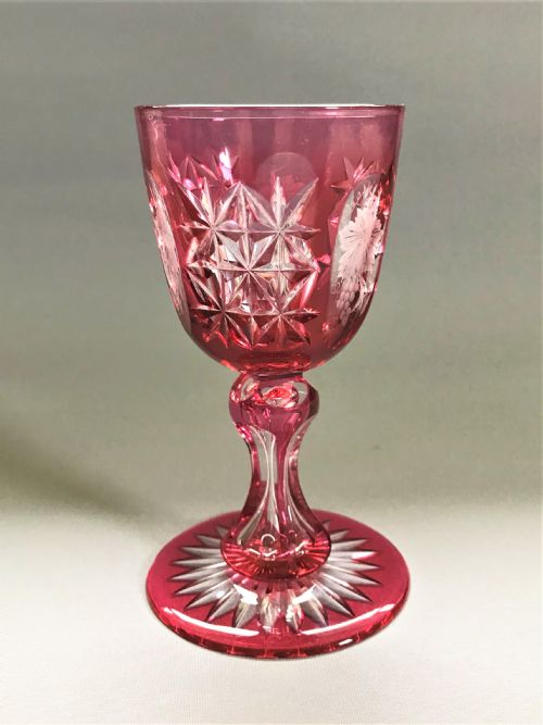An Outstanding Victorian Cranberry Wine Glass