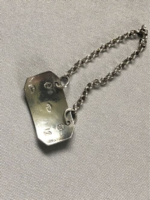 fig 1. A rare Georgian silver 'Anchovie' sauce label