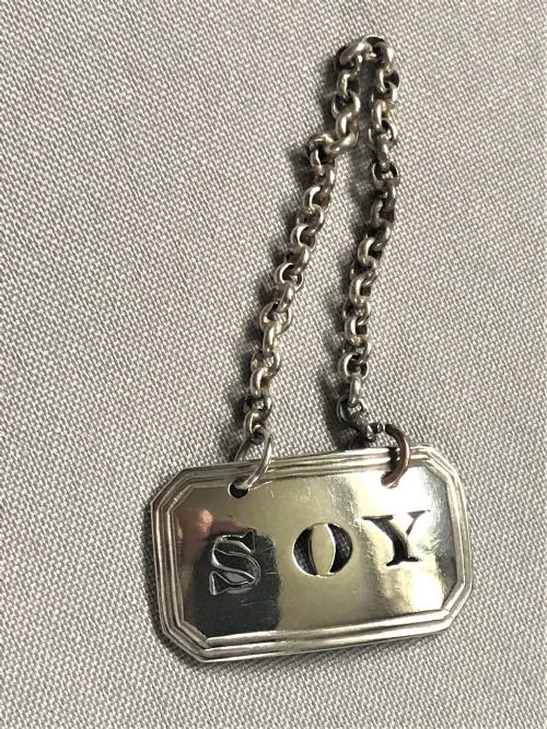An 18th Century Silver 'Soy' Condiment Label