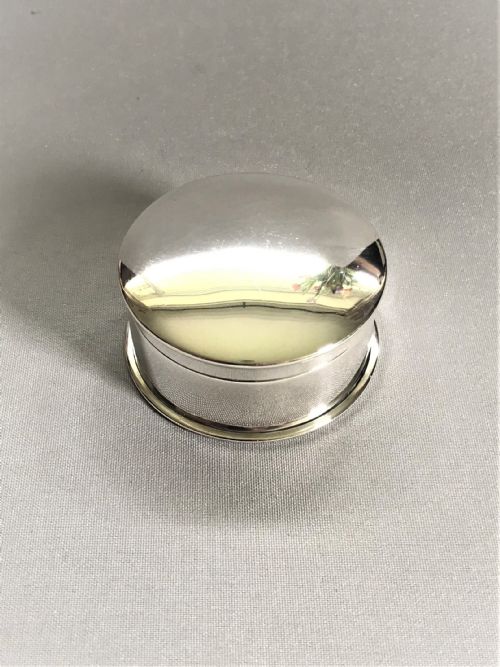 A Large George V Silver Pill Box