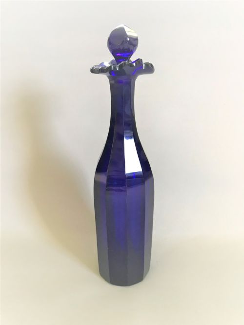 A Fabulous Early Victorian Bristol Blue Decanter