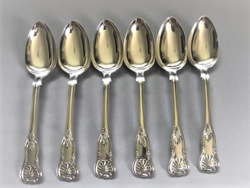 fig 1. A fabulous Victorian set of 6 Kings pattern silver table spoons