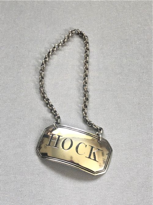A Very Rare Georgian Silver 'Hock' Label