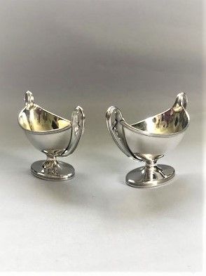 A Fabulous Pair of 18th Century Silver Condiment Boats
