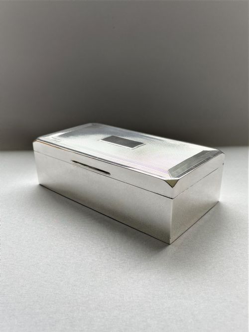 A Fabulous Art Deco Silver Cigarette Box