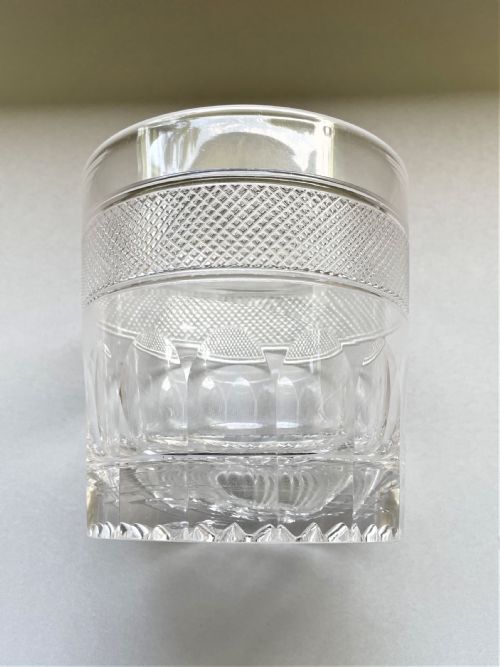 fig 1. A large Georgian cut glass Whisky tumbler