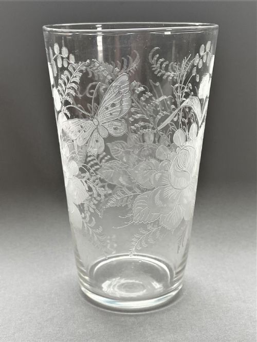 A Superb 'For a Friend' Victorian Beer Glass