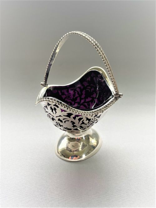 A Fabulous Chester Silver & Amethyst Basket