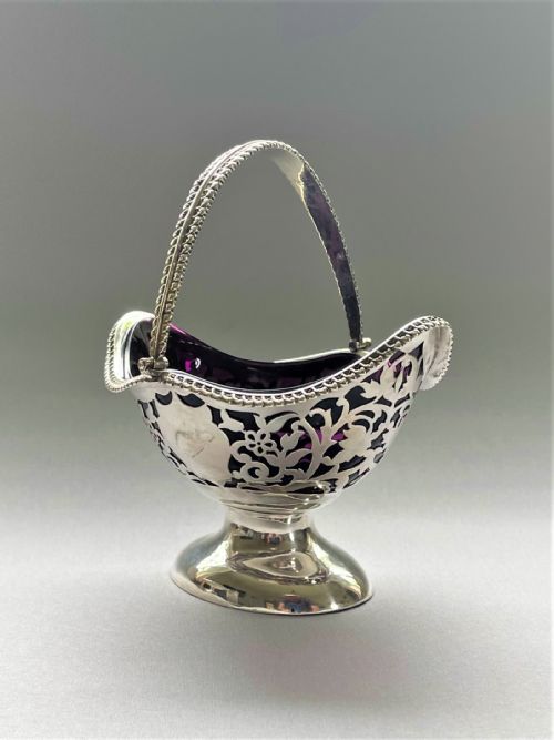 fig 1. A fabulous Chester silver & amethyst basket