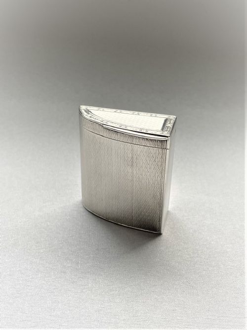 A Fabulous Asprey's, Shaped Silver Snuff Box