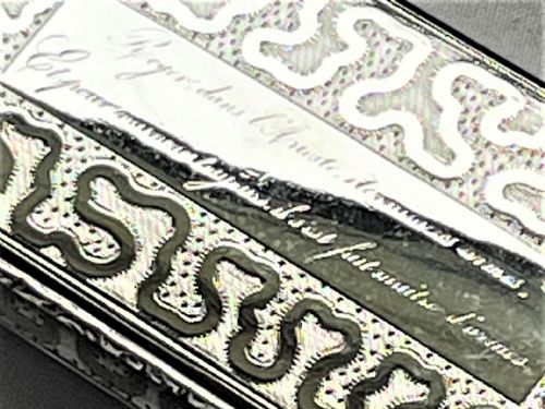 fig 1. An interesting French 19th Century silver gilt snuff box
